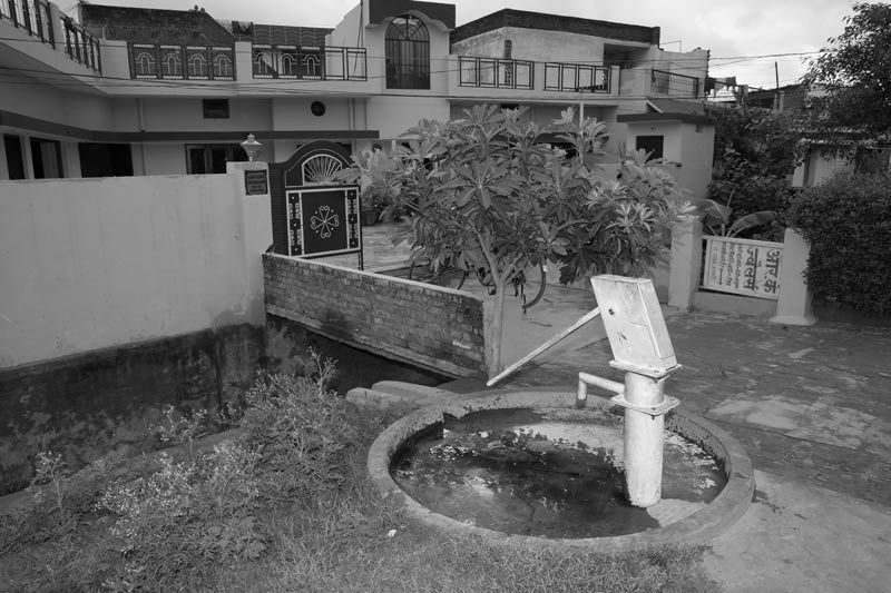 A ‘privatized’ public handpump in Izzat Nagar, Bareilly city, Uttar Pradesh